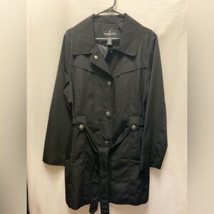 London Fog Elegant Black Trench Coat